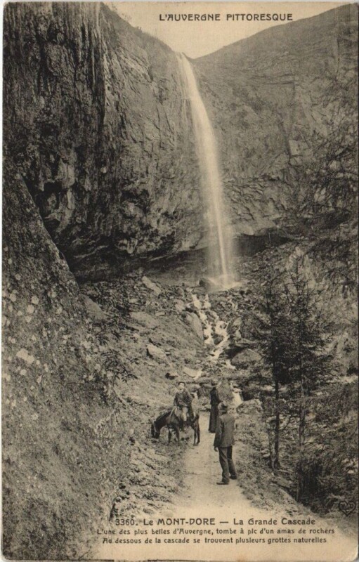 Carte postale ancienne Le Mont-Dore-La Grande Cascade à Mont-Dore