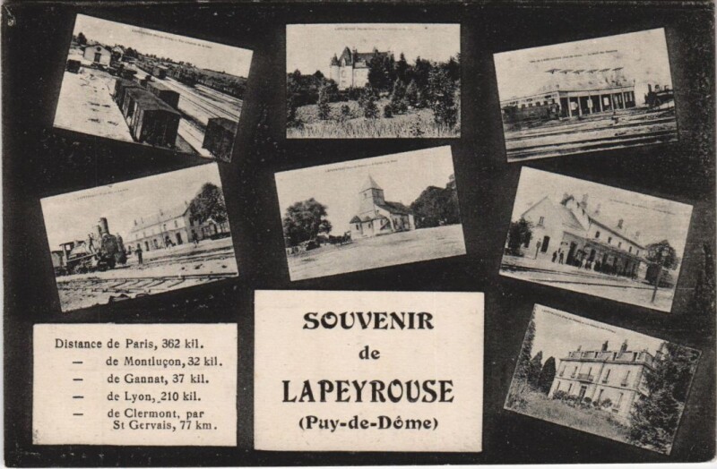 Carte postale ancienne Souvenir de Lapeyrouse (Puy-de-Dome) à Lapeyrouse