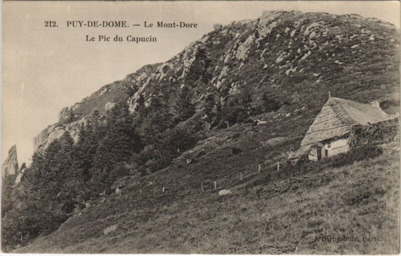 Carte postale ancienne Puy-de-Dome-Le Mont-Dore-Le Pic du Capucin à Mont-Dore