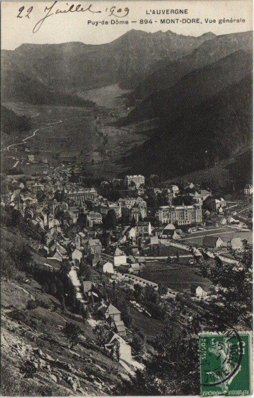 Carte postale ancienne L'Auvergne-Puy de Dome-Mont-Dore Vue générale à Mont-Dore