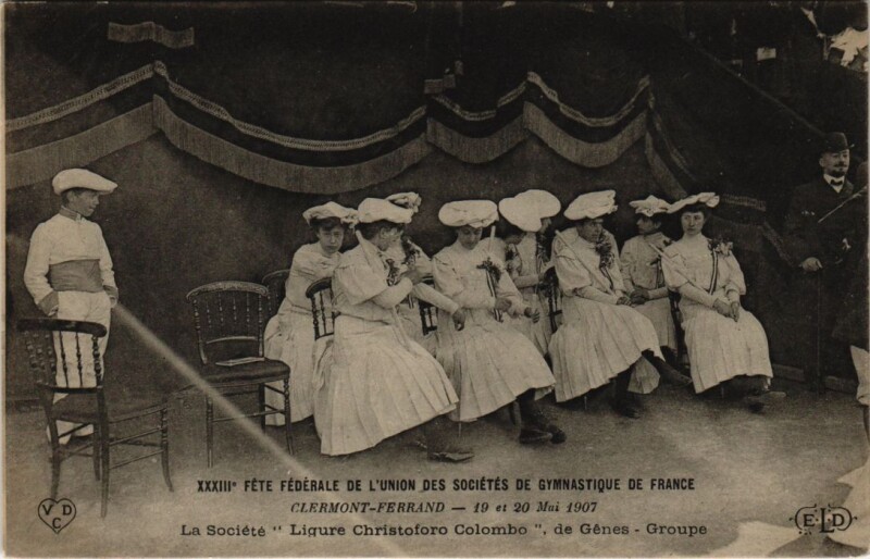 Carte postale ancienne Clermont-Ferrand - La Soc. Ligure Christoforo Colombo de Genes à Clermont-Ferrand