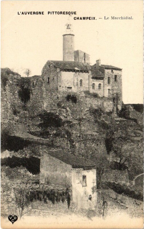 Carte postale ancienne Champeix - Le Marchindial à Champeix