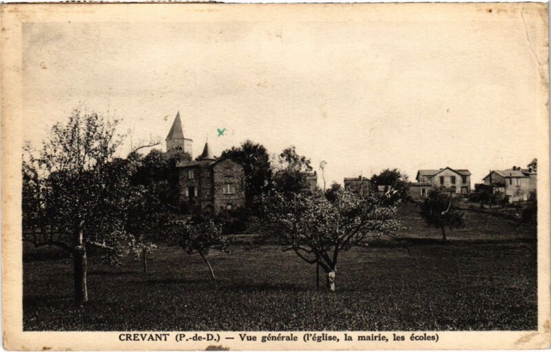 Carte postale ancienne Crevant - Vue générale
