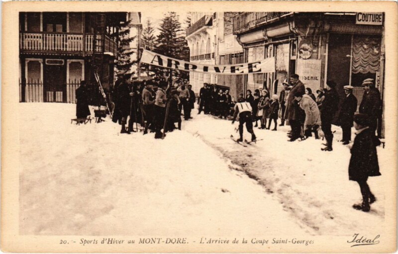 Carte postale ancienne Le Mont-Dore - Arrivée de la Coupe Saint-Georges à Mont-Dore