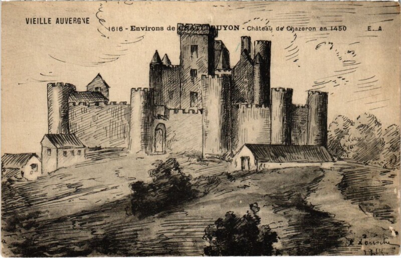 Carte postale ancienne Env. de Chatel-Guyon - Chateau de Chazeron