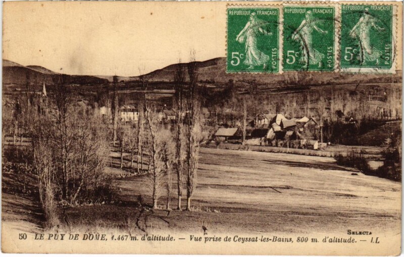 Carte postale ancienne Ceyssat-les-Bains - Vue à Ceyssat