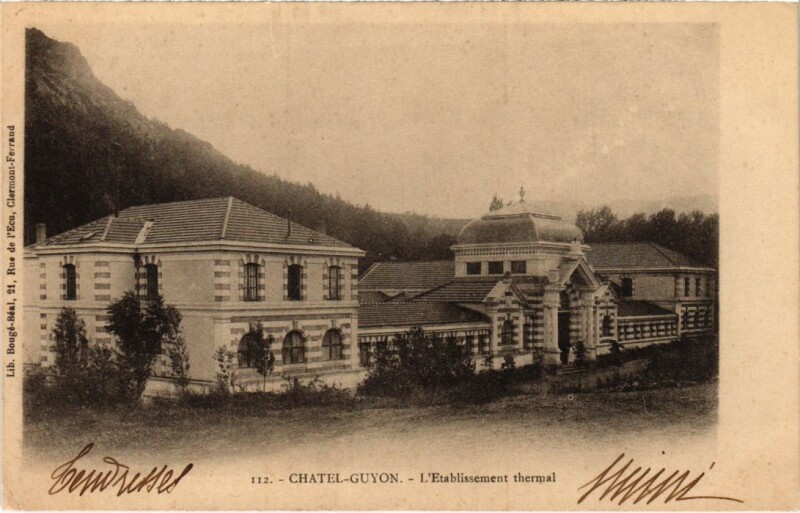 Carte postale ancienne Chatel-Guyon - Etabl. THERMal à Châtel-Guyon