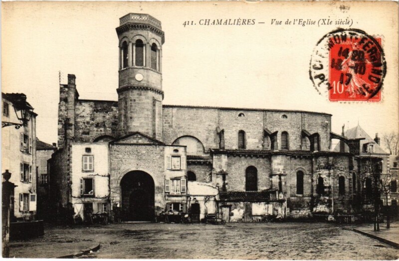 Carte postale ancienne Chamalieres - Vue de l'Eglise à Chamalières