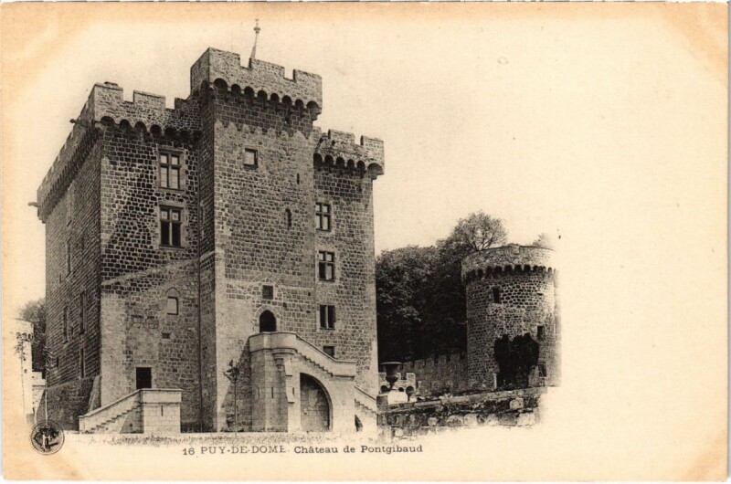Carte postale ancienne Puy-de-Dome - Chateau de Pontgibaud à Pontgibaud