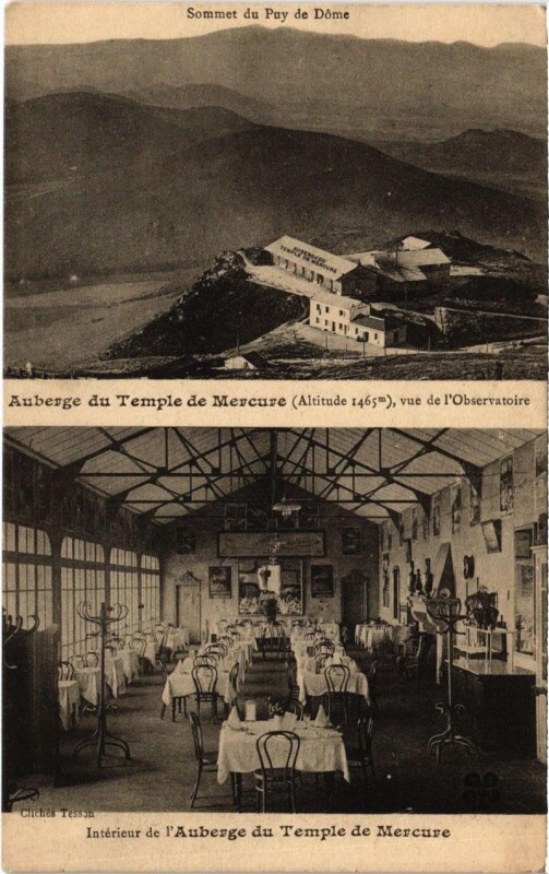 Carte postale ancienne AUBErge du Temple de Mercure