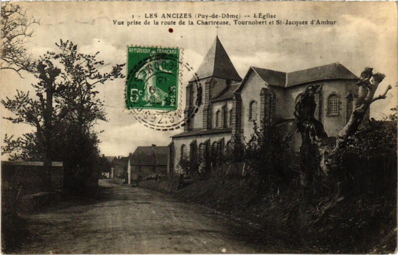 Carte postale ancienne Les Ancizes - L'Eglise