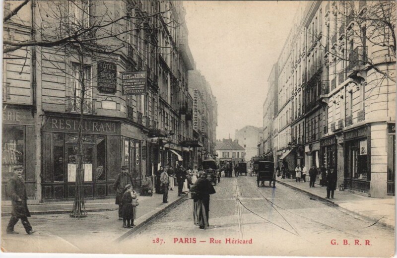 Carte postale ancienne Rue Héricard à Paris 15e