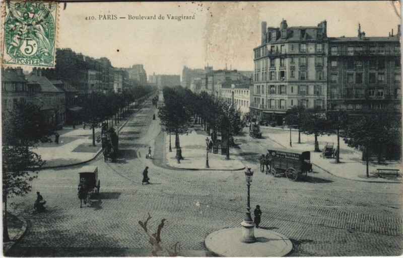 Carte postale ancienne Boulevard de Vaugirard à Paris 15e