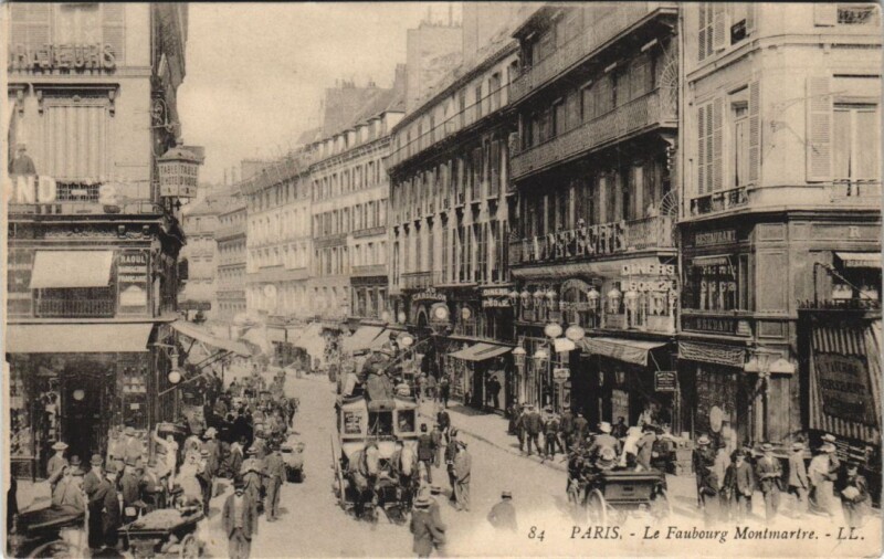 Carte postale ancienne Paris 9e - Le Faubourg-Montmartre à Paris 9e