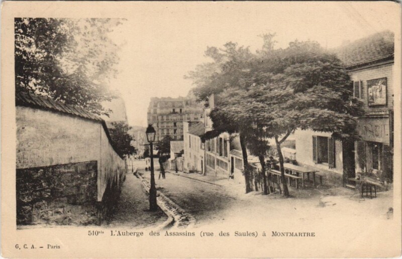 Carte postale ancienne L'Auberge des Assassins (rue des Saules) à Montmartre à Paris 18e