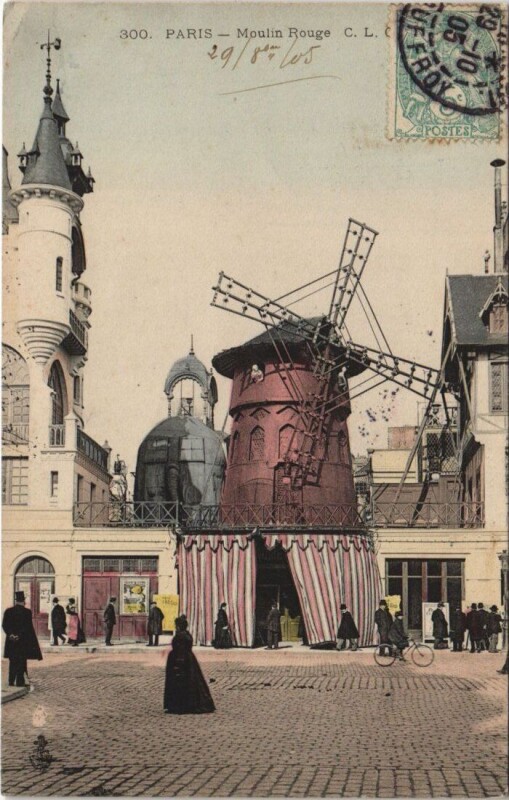 Carte postale ancienne Moulin Rouge à Paris 9e