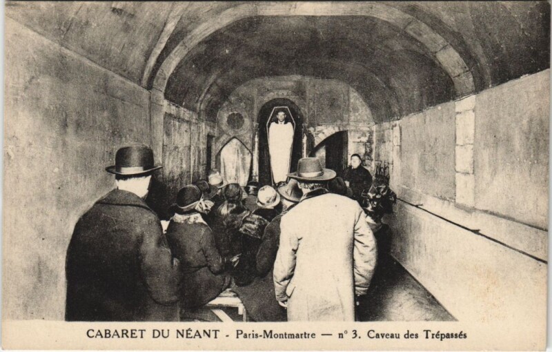 Carte postale ancienne Montmartre - Cabaret du Néant - Caveau des Trépassés à Paris 18e