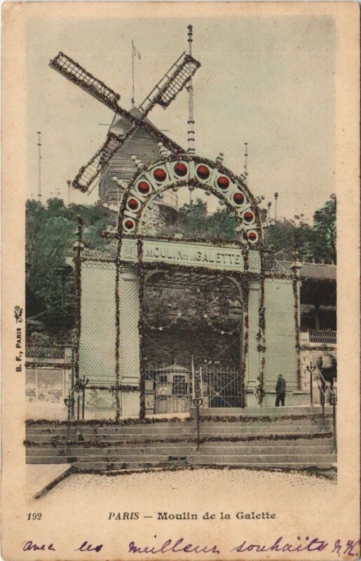 Carte postale ancienne Moulin de la Galette à Paris 18e