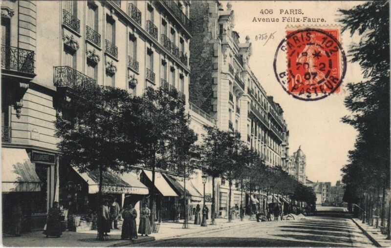 Carte postale ancienne Avenue Félix-Faure à Paris 15e