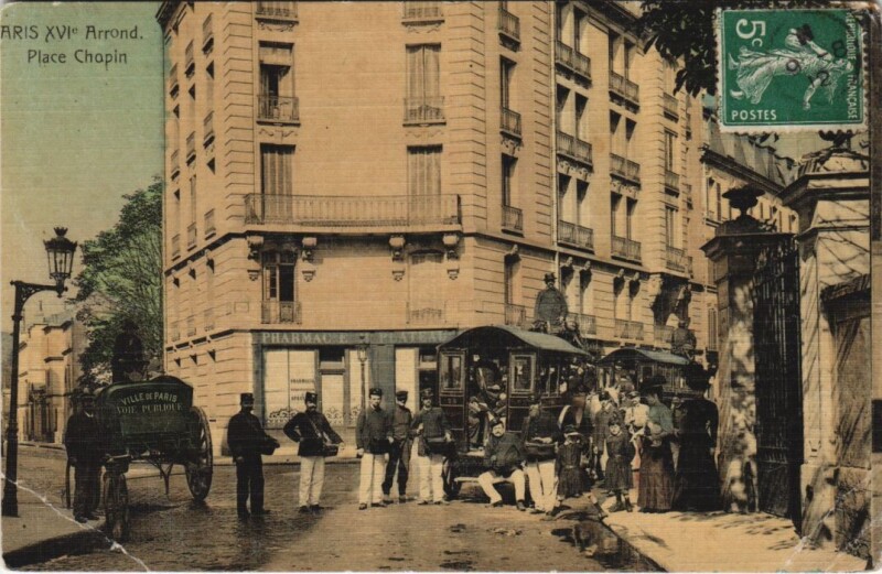 Carte postale ancienne Place Chopin à Paris 16e