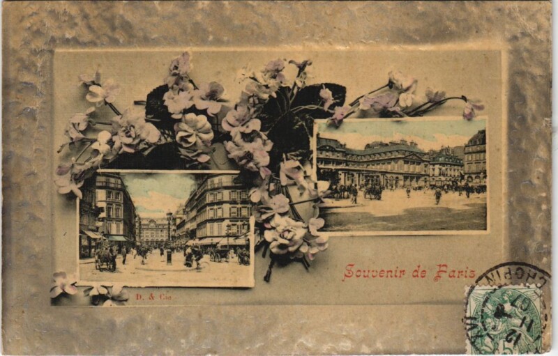 Carte postale ancienne Paris Souvenir