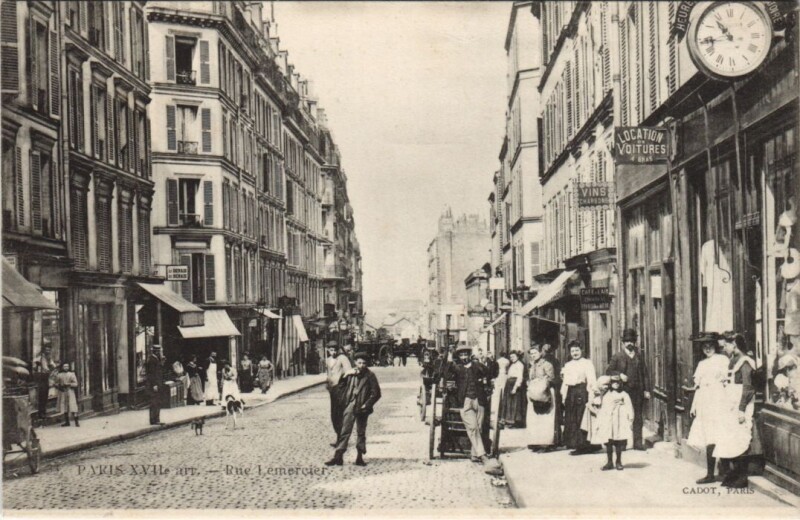 Carte postale ancienne Rue Lemercier à Paris 17e