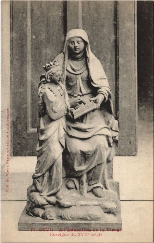 Carte postale ancienne Paris a l'Education de la Vierge