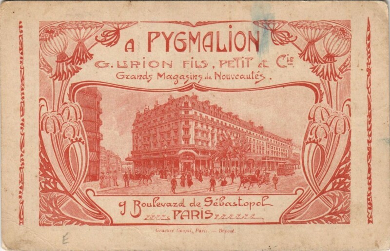 Carte postale ancienne Paris 9, Bd de Sebastopol a Pygmalion