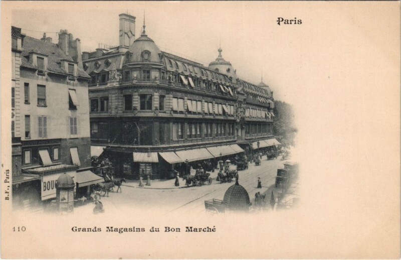 Carte postale ancienne Paris Au Bon Marhce