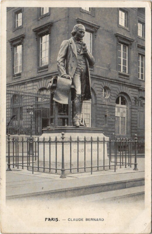 Carte postale ancienne Paris Statue Claude Bernard