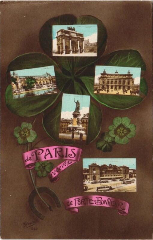 Carte postale ancienne Paris Porte-bonheur