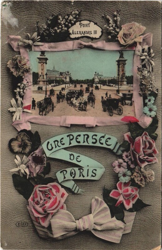 Carte postale ancienne Paris une pensee