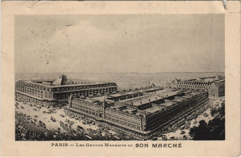 Carte postale ancienne Paris Au Bon Marhce