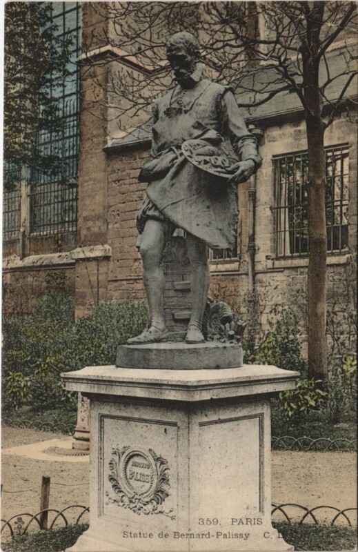 Carte postale ancienne Paris Statue Bernard-Palissy