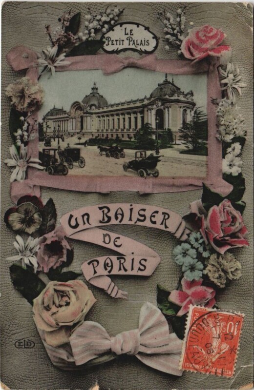 Carte postale ancienne Paris Un baiser