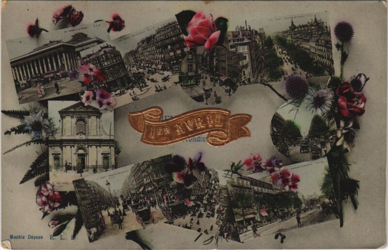 Carte postale ancienne Paris 1er avril à Paris 1er