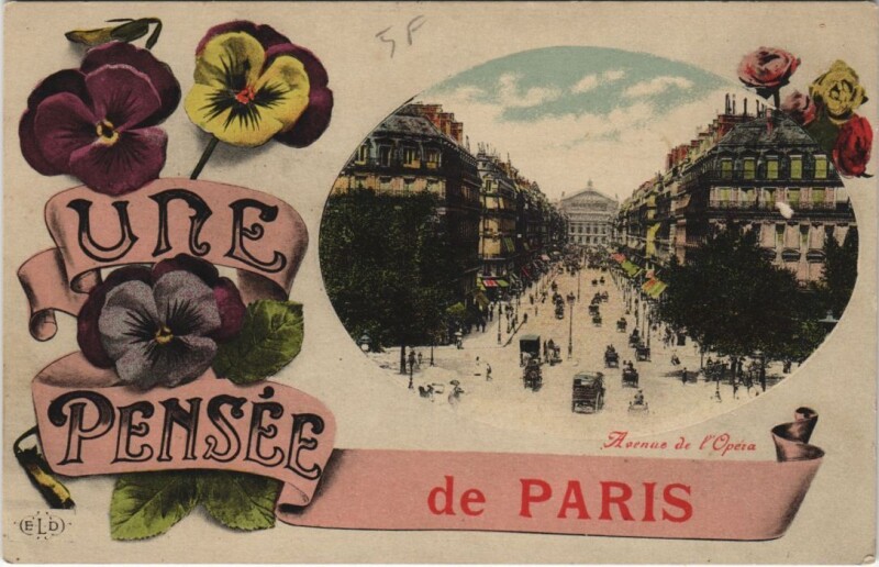 Carte postale ancienne Paris une pensee