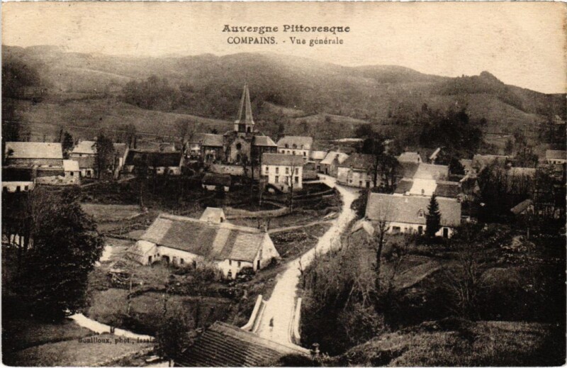 Carte postale ancienne Compains - Vue générale à Compains