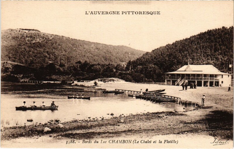 Carte postale ancienne Bords du Lac Chambon
