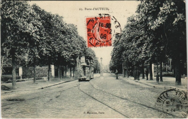 Carte postale ancienne Porte d'Auteuil à Paris 16e