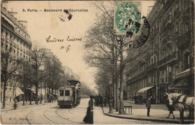 Carte postale ancienne Boulevard de Courcelles à Paris 8e