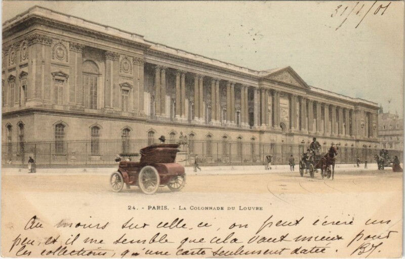 Carte postale ancienne Paris 1e Colonnade du Louvre à Paris 1er