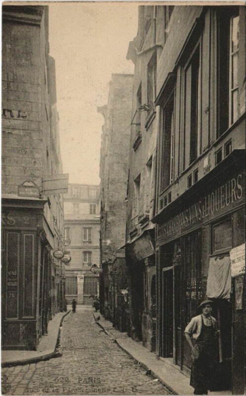 Carte postale ancienne Paris 5e Rue de la Parcheminerie à Paris 5e