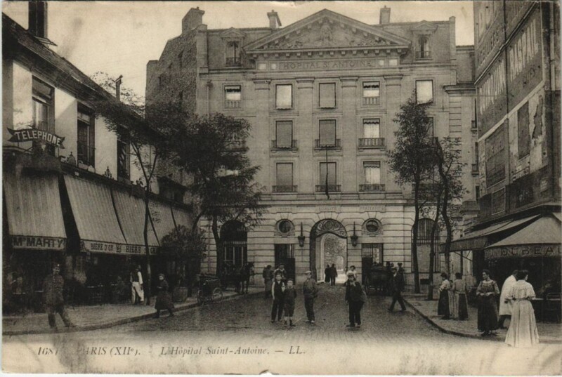 Carte postale ancienne Paris 12e Hopital Saint-Antoine à Paris 12e