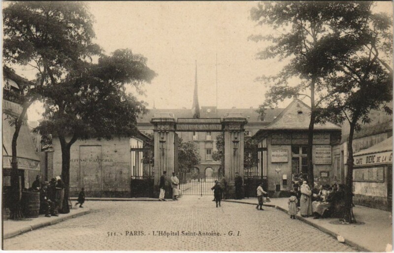 Carte postale ancienne Paris 12e Hopital Saint-Antoine à Paris 12e