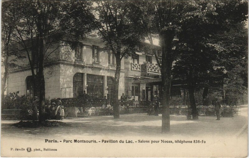 Carte postale ancienne Parc Montsouris - Pavillon du Lac - Salons pour Noces à Paris 14e