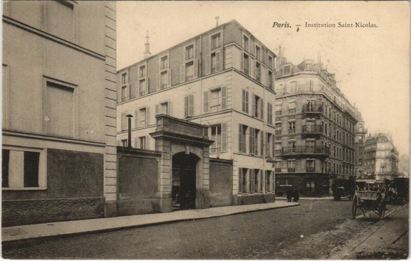 Carte postale ancienne Institution Saint-Nicolas à Paris 6e