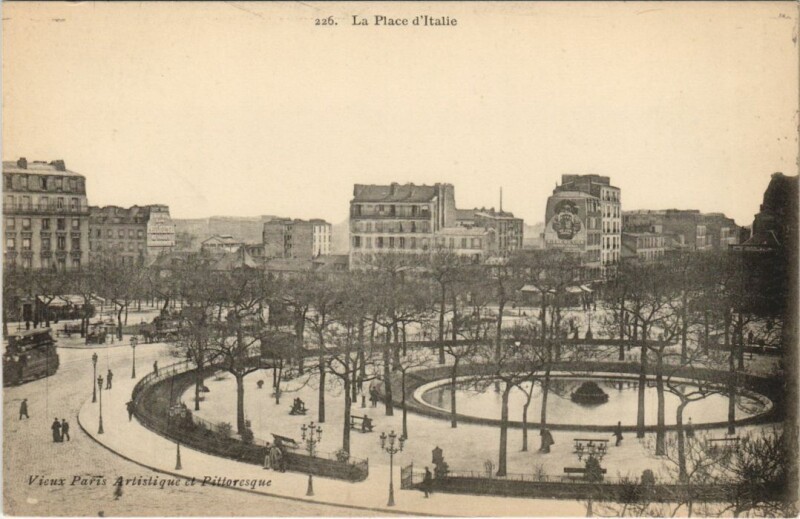 Carte postale ancienne La Place d'Italie à Paris 13e