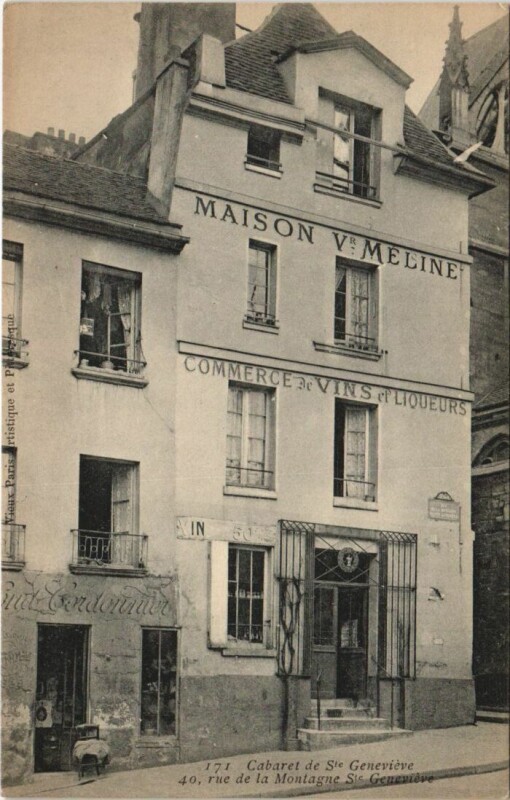 Carte postale ancienne Paris 5e 40, Rue de la Montagne Sainte-Genevieve à Paris 5e