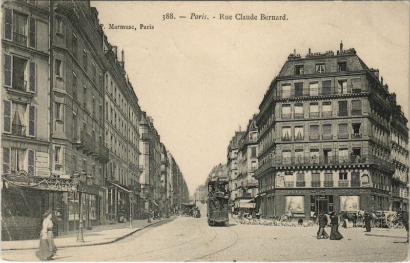 Carte postale ancienne Paris 5e rue Claude-bernard à Paris 5e